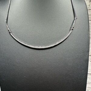 Kendra Scott Scottie Gunmetal Adjustable  Crystal Necklace